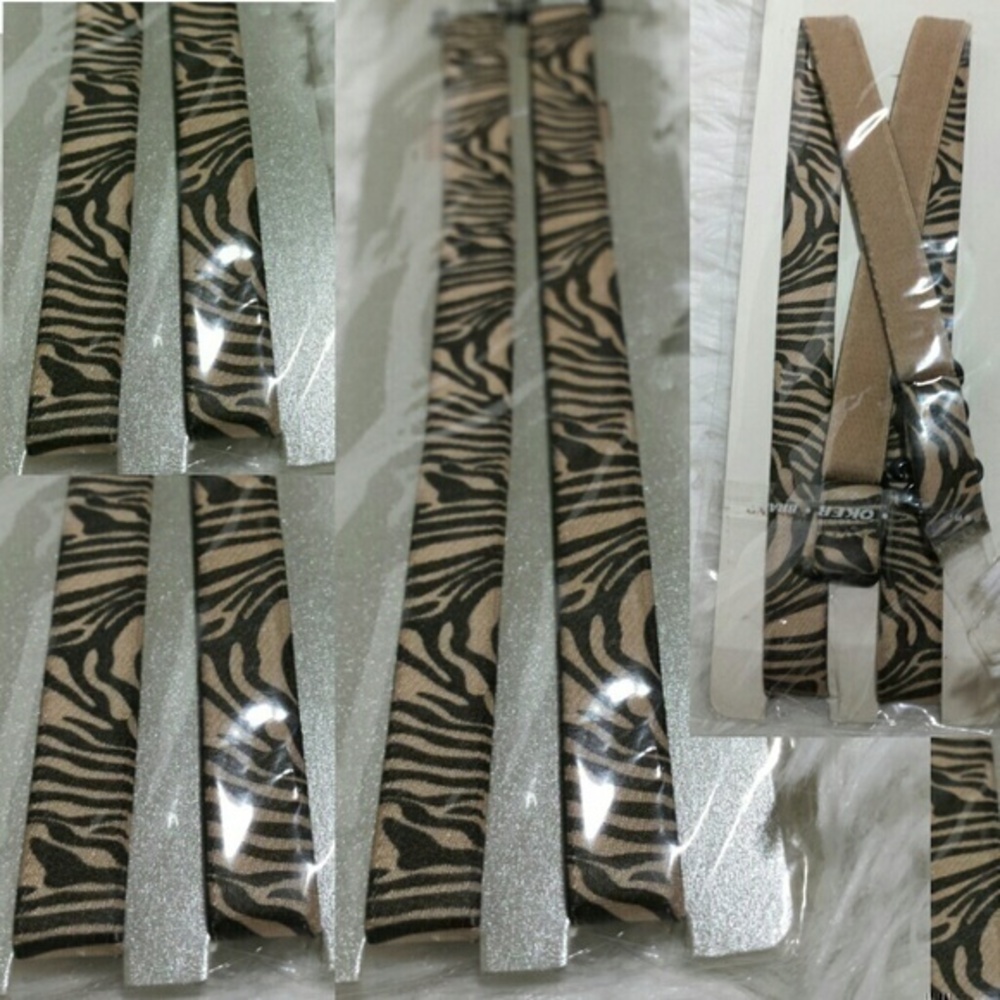 Moca Zebra Stripe Adjustable Bra Straps